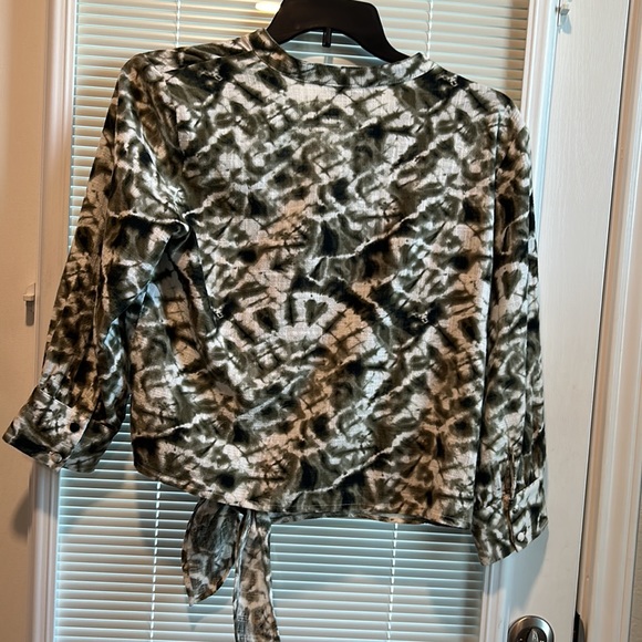 INC International Concepts tie-dyed green/white/black. Excellent condition - Picture 4 of 5